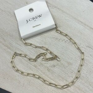 J. Crew paper clip style necklace new on card